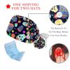 2 Pack Dia De Muertos Sugar Skull Adjustable Working Cap with Button and Sweatband,Ponytail Pouch Tie Back Hats for Women view 3