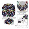 2 Pack Dia De Muertos Sugar Skull Adjustable Working Cap with Button and Sweatband,Ponytail Pouch Tie Back Hats for Women view 4