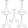 AAProTools 5pc Stainless Steel Septum Forceps Piercing Tool Piercing Supply for Nose/Tongue (Nose Septum Forceps) view 1