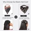6 Pack Hair Scarf Headband for Women - Elastic Hair Kerchief Boho Large Triangle Bandana Head Scarf with Clips Non Slip Tie Dye Headbands Scarves for Girls view 2