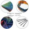 6 Pack Hair Scarf Headband for Women - Elastic Hair Kerchief Boho Large Triangle Bandana Head Scarf with Clips Non Slip Tie Dye Headbands Scarves for Girls view 3