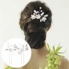 KALLORY Bridal Hair Clip 2pcs Wedding Bridal Hairpins Accessory Rhinestone Accessories Wedding Clip view 4