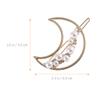 KALLORY 4pcs Hollow Moon Hair Barrettes Rhinestone Accents Elegant Hairpins for Women for Weddings Parties and Daily Wear Fashionable Hair Accessories view 2