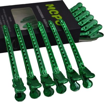 12 Pcs Metal Duckbill Hair Clips for Hair Sectioning Alligator Hair Clips for Styling Dividing Duck Bill Clips with Anti-Slip Holes Salon Barber Styling Tools