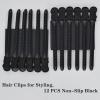 12 Pcs Metal Duckbill Hair Clips for Hair Sectioning Alligator Hair Clips for Styling Dividing Duck Bill Clips with Anti-Slip Holes Salon Barber Styling Tools view 3