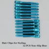 12 Pcs Metal Duckbill Hair Clips for Hair Sectioning Alligator Hair Clips for Styling Dividing Duck Bill Clips with Anti-Slip Holes Salon Barber Styling Tools view 3