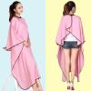 Iusmnur Barber Cape, Professional Hair Salon Cape with Adjustable Metal Clip, Shampoo Hair Cutting Cape for Barbers and Stylists - 55 x 63 inches (Pink) view 2