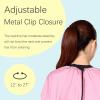 Iusmnur Barber Cape, Professional Hair Salon Cape with Adjustable Metal Clip, Shampoo Hair Cutting Cape for Barbers and Stylists - 55 x 63 inches (Pink) view 4