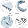 6 Pack Hair Scarf Headband for Women - Elastic Hair Kerchief Large Boho Triangle Bandana Head Scarf with Clips Non Slip Solid Color Headbands Hair Scarves Hair Accessories for Teen Girls view 3