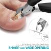 Toenail Clippers for Thick Nails for Seniors - Heavy Duty Toe Nail Clippers Kit with Long Handle for Men & Elderly with Inflexible Joints, Professional Nail Clippers Kit for Thickened Toenails (Black) view 2