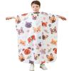 Iusmnur Barber Cape for Kids, Professional Hair Salon Cape with Adjustable Neck Strap, Shampoo Hair Cutting Cape for Salon and Home - 51 x 36 inches (Cartoon Dog & Cat Pattern) view 1