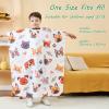 Iusmnur Barber Cape for Kids, Professional Hair Salon Cape with Adjustable Neck Strap, Shampoo Hair Cutting Cape for Salon and Home - 51 x 36 inches (Cartoon Dog & Cat Pattern) view 4