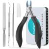 Toenail Clippers for Ingrown & Thick Toenails - Heavy Duty Toe Nail Clippers for Remove Side Ingrown Toenail with Angled Sharp Blades, Professional Pedicure Tool with Long Handle for Seniors & Men view 1