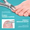 Toenail Clippers for Ingrown & Thick Toenails - Heavy Duty Toe Nail Clippers for Remove Side Ingrown Toenail with Angled Sharp Blades, Professional Pedicure Tool with Long Handle for Seniors & Men view 4
