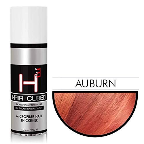 H3 Hair Fibers Hair Micro Fibers for Thinning Hair - 100% Undetectable & Natural, USA Patented Formula (Auburn)