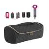 Mount Plus HS1B Travel Case Made for Dyson Airwrap Complete Styler and Attachments | Portable Storage Bag with Hanging Hook for Hair Curler Accessories (Black) view 1