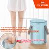 Andech Portable Thermal Insulation Multifunctional Foldable Foot Soaking Bath Bucket Birthday Gift with Lid Home Travel Outdoor Camping Foot Soaking Spa Bucket, 7.4 US GAL,Blue view 2