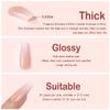 Yivaiks 24 Pcs Advanced Hand Made Customization Press on Nails, Luxurious Rhinestone Design Ballerina Fake NailsPerfect Accessory for Banquets, Soirees, Parties(GD-004) view 3