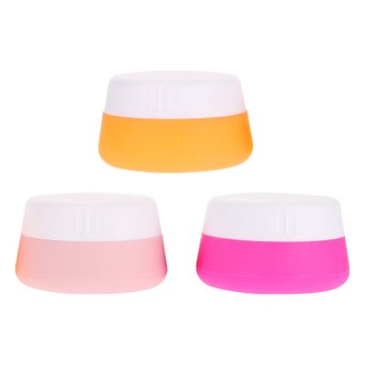 3pcs Bottle Tiny Makeup Containers Household Sample Case Sample Jar Cosmetic Samples Cream Tins Lip Balm Tins Empty Cream Jars Lotion Jar Accessories Travel Multicolor