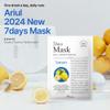Ariul 7 Days Mask Heartleaf P  Calming & Moisturizing Korean Face Mask with Panthenol & Ceramide, Hydrating & Soothing, Pore Purifying, Vegan Sheet, 10 Masks, 23ml / 0.77 fl. oz Each (Lemon C) view 2