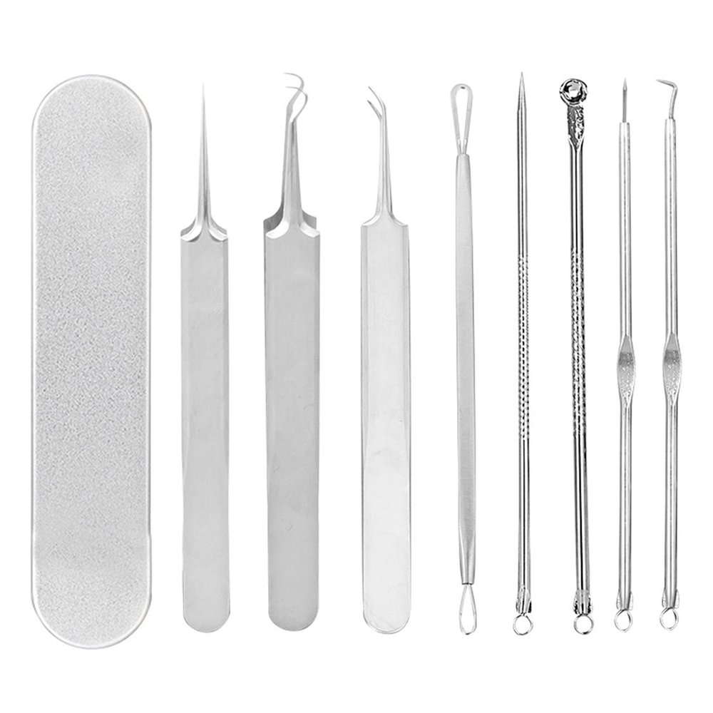 Acne Needle Set Blackhead Remover Tool with Box, Stainless Steel Acne Pimple Popper Extraction Removal Tools Kit for Beauty Salon Home Use