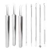 Acne Needle Set Blackhead Remover Tool with Box, Stainless Steel Acne Pimple Popper Extraction Removal Tools Kit for Beauty Salon Home Use view 4