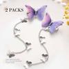 Bartosi Hair Clip Purple Butterfly Hair Pins Tassel Hair Barrettes 2 Count Hair Styling Accessories for Women and Girls view 2