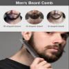 Beard Comb Beard Mustache Pocket Comb Hair Comb for Men Zinc Alloy Hair Brush Mustache and Beard Styling Tool for Home Salon (silver) view 3