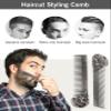 Beard Comb Beard Mustache Pocket Comb Hair Comb for Men Zinc Alloy Hair Brush Mustache and Beard Styling Tool for Home Salon (silver) view 4