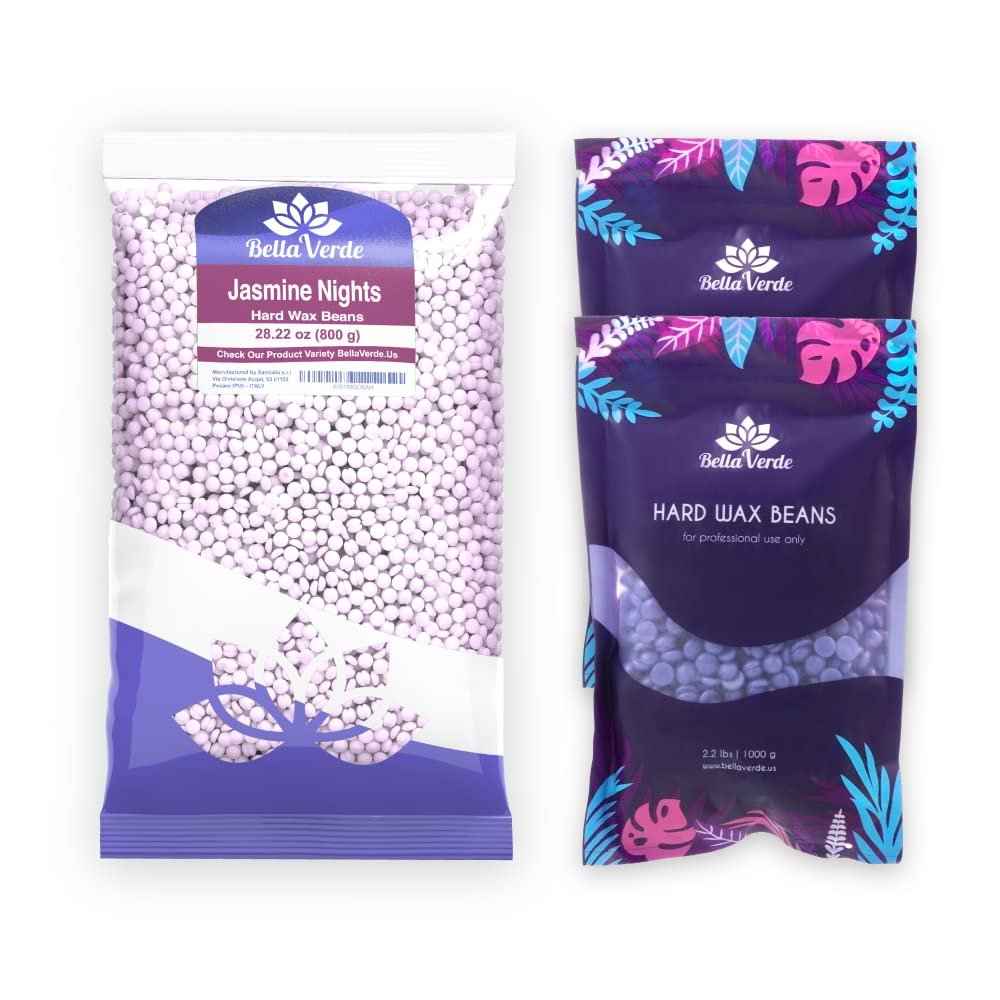 Bella Verde Wax Beans - Hard Wax Beads for Women and Men -Hot Wax for Brazilian Body Legs Eyebrows Face Lips Armpits