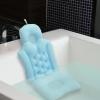Bathtub Cushion, Bathing Bath Mat Soft Breathable Folding Headrest Back Support Bath Pillow Cushion Bathtub Support Bathtub Headrest Cushion Back Cushion for Spa Bathing(Blue) view 1