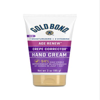 Gold Bond Age Renew Crepe Corrector Hand Cream, Replenishing & Smoothing Formula, 3 oz.