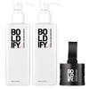 Boldify Hairline Powder + Shampoo + Conditioner: Bundle: Root Touchup Hair Loss Powder and Natural Volumizing Shampoo and Conditioner for Fine Hair (Dark Brown) view 1