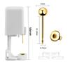 Self Ear Piercing Gun 2 Pack Disposable Ear Piercing Kit with 3mm Silver, Black, Gold Ball Earring Studs view 2