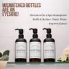Amber Refillable Shampoo and Conditioner Bottles - Body Wash, Shampoo and Conditioner Dispenser - PET Plastic Shampoo Bottles Refillable with Pump - Waterproof Labels - 16 oz, 3 Pack (Black Satin) view 2