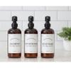 Amber Refillable Shampoo and Conditioner Bottles - Body Wash, Shampoo and Conditioner Dispenser - PET Plastic Shampoo Bottles Refillable with Pump - Waterproof Labels - 16 oz, 3 Pack (Black Satin) view 4