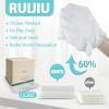 200 Count 4 PACK Disposable Face Towel, Large Size 10"X 12", Disposable Face Cloths, 100% Biodegradable Towel, Skin Soft and Thick for Washing Face view 4