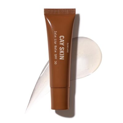 Cay Skin Isle Lip Balm SPF 30  High Shine, Hydrating + Sheer Lip Gloss in Vanilla Brown Sugar Flavor  Formulated with Natural Ingredients for All Skin Tones  Clear, 0.35 oz