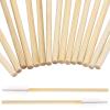 Tbestmax 150 Disposable Mascara Wands Eyelash Brush Spoolies for Eye Lash Extension Eyebrow Bamboo Stick White view 4