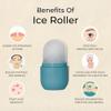 GHAR SOAPS Ice Roller for Neck, Face & Eyes Massage, Reusable Facial Tool for Glowing & Tighten Skin (Blue) Heals & Prevents Acne|Reduces Puffy Eyes|Diminishes Sign of Aging view 2