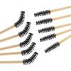 Tbestmax 150 Disposable Mascara Wands Eyelash Brush Spoolies for Eye Lash Extension Eyebrow Bamboo Stick Black view 3