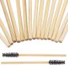 Tbestmax 150 Disposable Mascara Wands Eyelash Brush Spoolies for Eye Lash Extension Eyebrow Bamboo Stick Black view 4