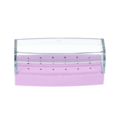 Beaupretty Portable Nail Drill Nail Drill Bits Holder Stand 18 Holes Drill Bit Case Nail Salon Organizer and Storage Display Box for Acrylic Nail Drill Bit Nail Bit Holder