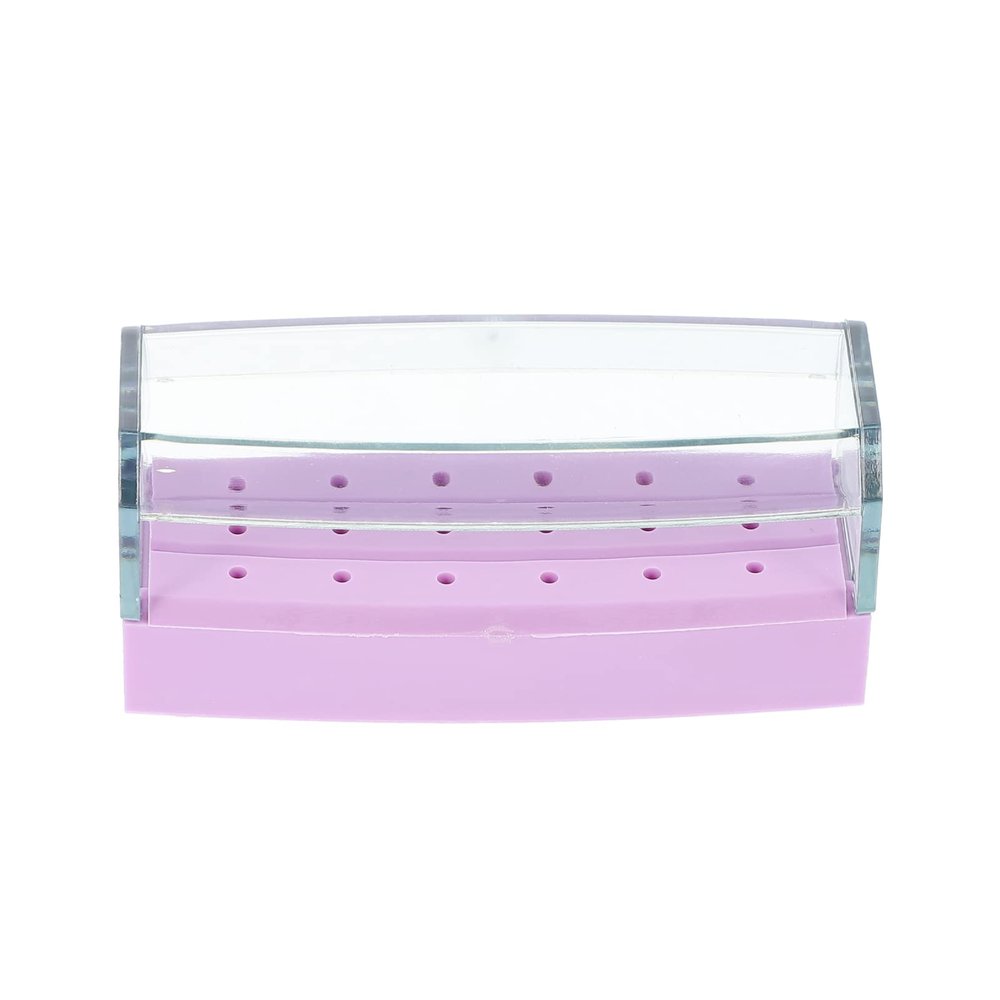 Beaupretty Portable Nail Drill Nail Drill Bits Holder Stand 18 Holes Drill Bit Case Nail Salon Organizer and Storage Display Box for Acrylic Nail Drill Bit Nail Bit Holder