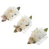 KALLORY 3pcs Floral Hair Comb for Women Elegant Flower Bridal Hair Accessories Lifelike Design for Weddings Engagements and Daily Wear for Moms and Friends view 1