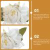 KALLORY 3pcs Floral Hair Comb for Women Elegant Flower Bridal Hair Accessories Lifelike Design for Weddings Engagements and Daily Wear for Moms and Friends view 3