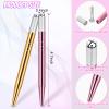 10 Pieces Microblading Pens Manual Eyebrow Microblade Pens Aluminum Hand Tools Light Manual Holder for Makeup Supplies Salons,2 Colors(Pink, Gold) view 2