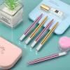 10 Pieces Microblading Pens Manual Eyebrow Microblade Pens Aluminum Hand Tools Light Manual Holder for Makeup Supplies Salons,2 Colors(Pink, Gold) view 4