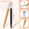10 Pieces Microblading Pens Manual Eyebrow Microblade Pens Aluminum Hand Tools Light Manual Holder for Makeup Supplies Salons,2 Colors(Gold, Black) view 2