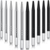 10 Pieces Microblading Pens Manual Eyebrow Microblade Pens Aluminum Hand Tools Light Manual Holder for Makeup Supplies Salons,2 Colors(Silver, Black) view 1